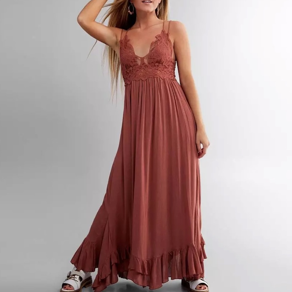 Free people rust/cooper color dress